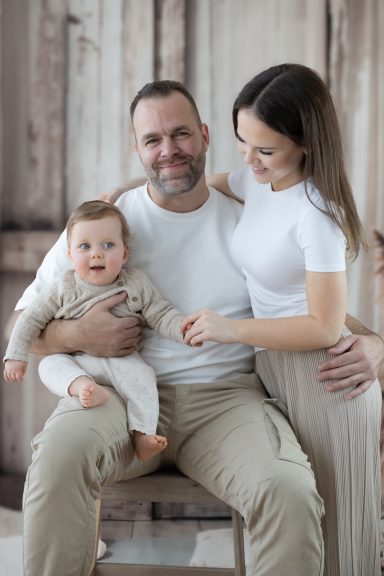 Familienfotoshooting - Papa mit Töchtern